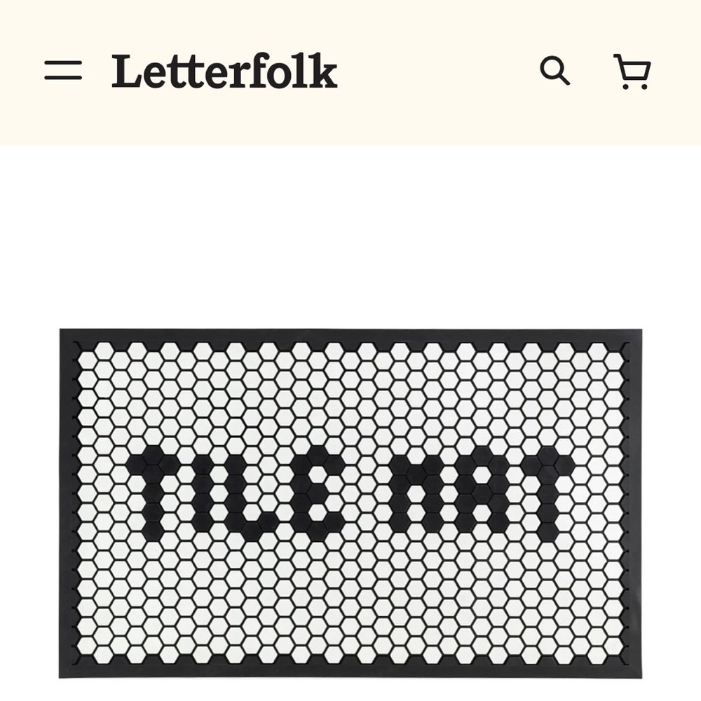 Letterfolk customizable hexagon tile mat standard size
